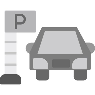 Park düz vektör simgesi