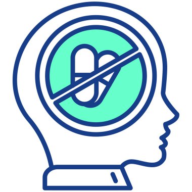 beyin ikonu vektör illüstrasyonu