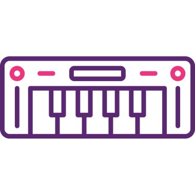 piyano klavyesi müzik enstrümanı vektör illüstrasyon tasarımı