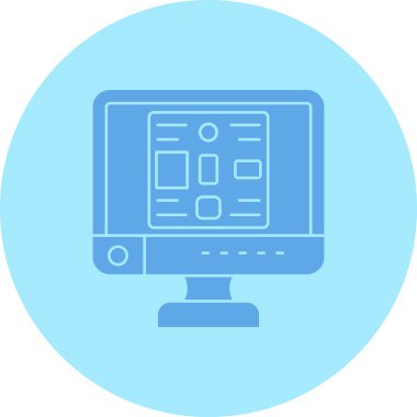 Bilgisayar. Web simgesi vektör illüstrasyonu