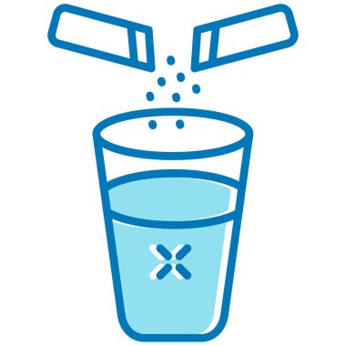 su içeceği ikon vektörü ince çizgi