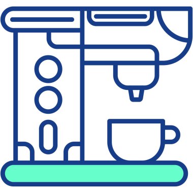 kahve fincanı simgesi, vektör illüstrasyonu