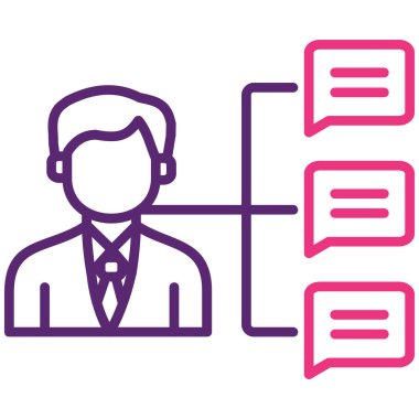 Konuşma balonu olan iş adamı