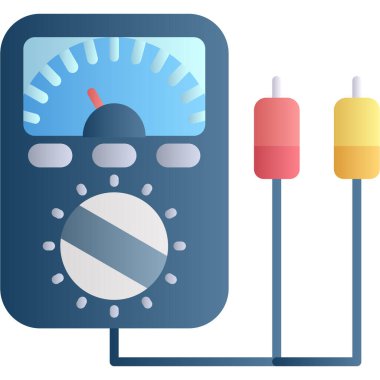 Elektrik ölçer simgesi. Vektör çizim.