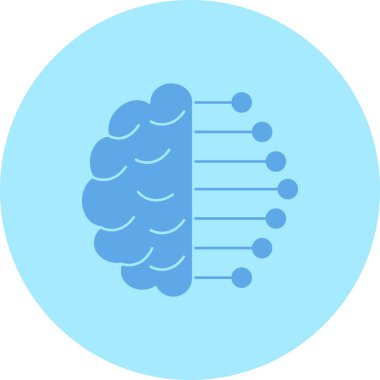 Beyin. Web simgesi basit illüstrasyon