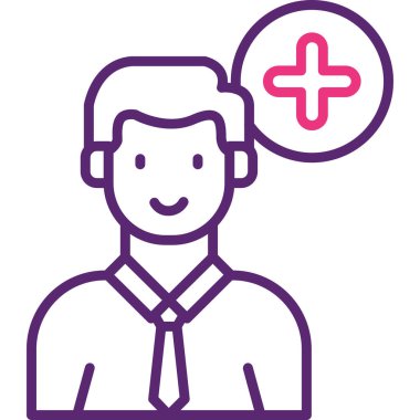 Sosyal medya çizgisi simgesi olan adam