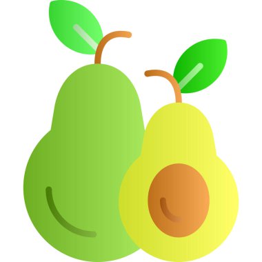 Yeşil armudun vektör illüstrasyonu