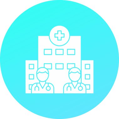 Sağlık ve hastane ikonunun vektör illüstrasyonu