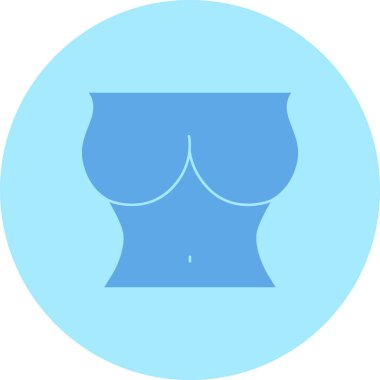 Düz stil göğüs ikonu