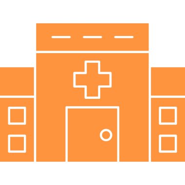 Hastane simgesinin vektör illüstrasyonu
