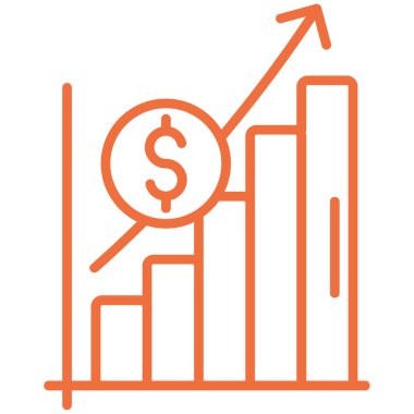 grafik büyüme ikonu vektör illüstrasyonu