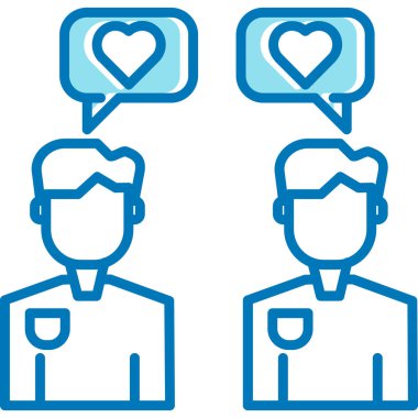 Kalp. Web simgesi basit illüstrasyon