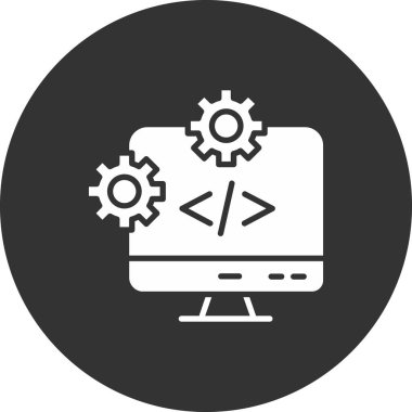 Programlama. Web simgesi basit illüstrasyon