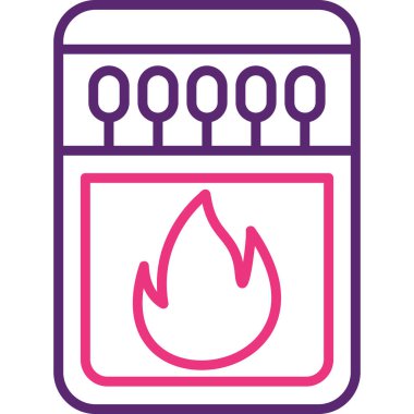 Bir ateşin vektör illüstrasyonu