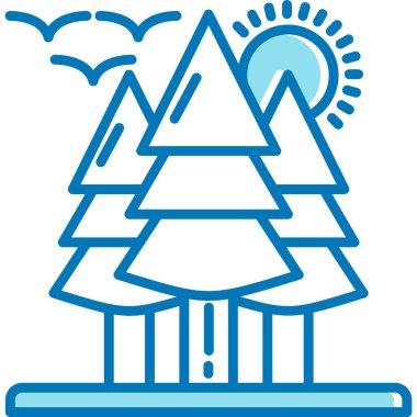 Ağaçlar Orman ikonu - ana hatlarıyla