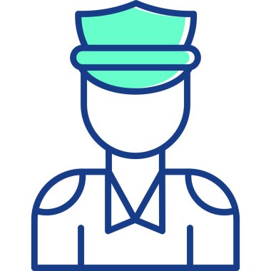 Subay ikonu. özet çizimi