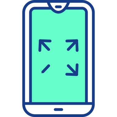 Cep telefonu simgesi, vektör illüstrasyonu