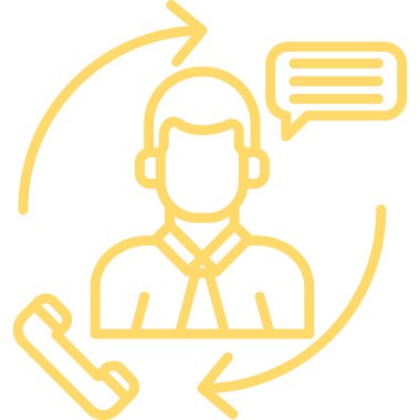 Müşteri desteği renk vektör illüstrasyonu