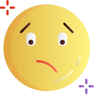 hüzünlü ifade, vektör, beyaz arkaplan üzerindeki resimleme.