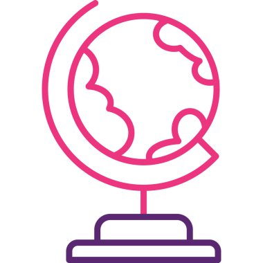 Küre. Web simgesi basit illüstrasyon