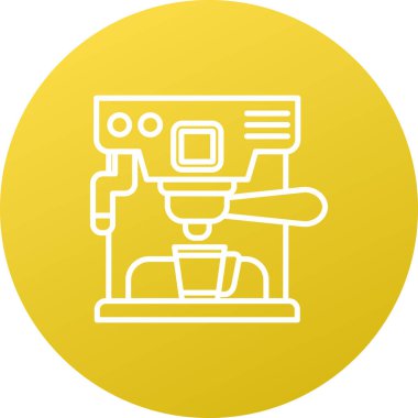 kahve makinesi ikon vektör illüstrasyonu