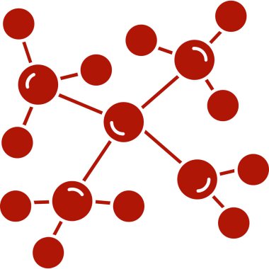 Molekül web simgesi vektör illüstrasyonu