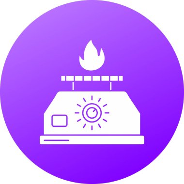 Benzin istasyonu simgesinin vektör illüstrasyonu