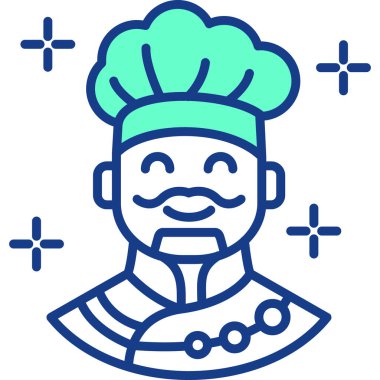 Şef. Web simgesi basit illüstrasyon