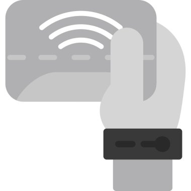 Kablosuz bağlantı. Web simgesi basit illüstrasyon