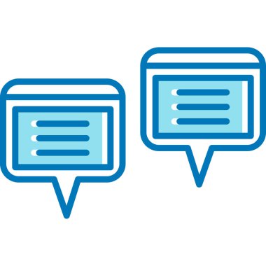 Sohbet web simgesi, basit vektör illüstrasyonu