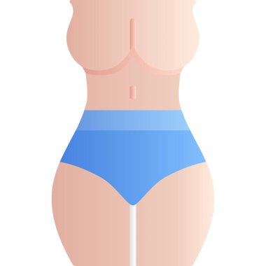 Kadın iç çamaşırı ikonu. Beyaz arkaplanda izole edilmiş web tasarımı için kadın vektör simgesinin düz çizimi