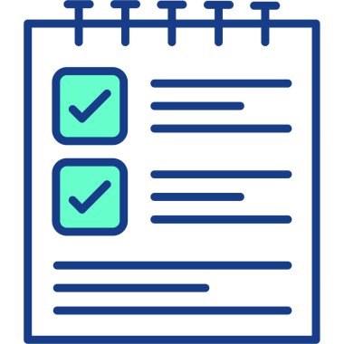 Kontrol Listesi Web Simgesi, Basit İllüstrasyon