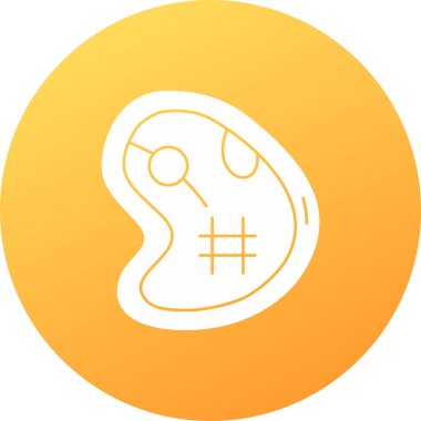 Bir balkabağı ile izole edilmiş uzun gölge ikonu çizimi