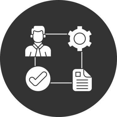 iş ve yönetim çizgisi vektör simgesi.