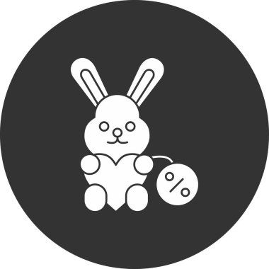 Şirin tavşan simgesinin vektör çizimi