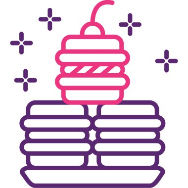 Tatlı pastası. Web simgesi basit illüstrasyon