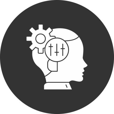 beyin ikonu vektör illüstrasyonu