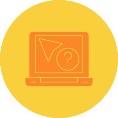 Bilgisayar. Web simgesi basit illüstrasyon