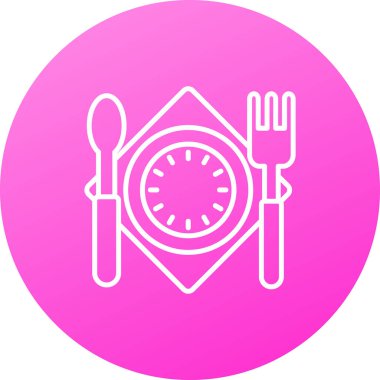 Yiyecek ve içecek ikonunun vektör illüstrasyonu