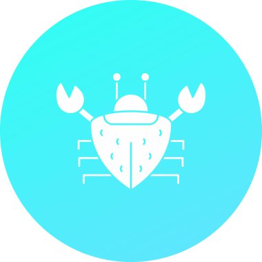 Eşsiz yengeç vektör simgesi