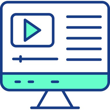 Bilgisayarın vektör illüstrasyon simgesi