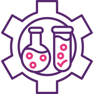 Kimyasal laboratuvar deney simgesi