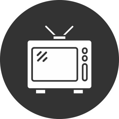 Televizyon. Web simgesi basit tasarım