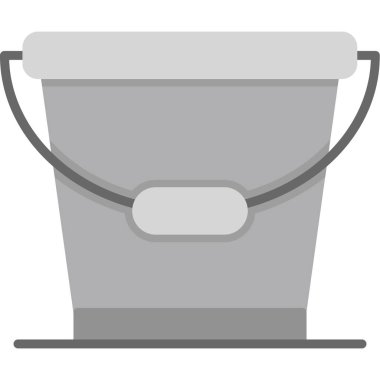 Kova temizleme simgesi düz stil