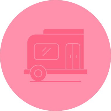 dağıtım van simgesi vektör illüstrasyonu