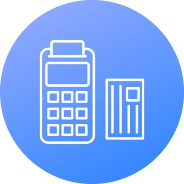 Eşsiz Hesap Makinesi Vektör Satır Simgesi