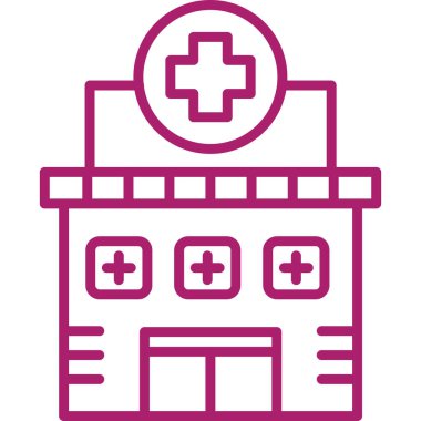 Hastane Simgesi Vektör İllüstrasyonu