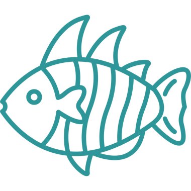 balık simgesi vektör illüstrasyonu