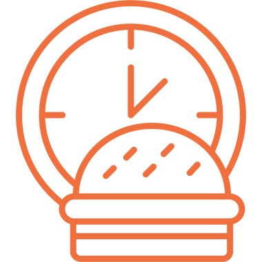 Beyaz arkaplanı olan bir saatin vektör çizimi