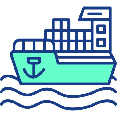 kargo gemisi simgesini ana hatlarıyla yükle